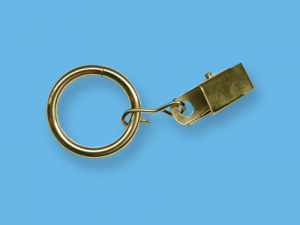 Кольцо металлическое с зажимом (Глянцевое золото) Ø 16 мм.