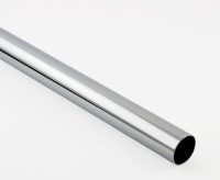Труба металлическая гладкая 1,6 м (Хром) Ø 25 мм.